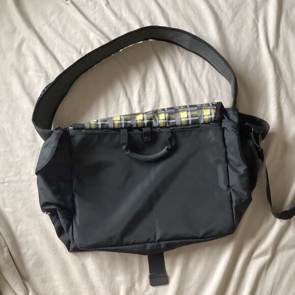 LL.Bean Yellow Plaid Messenger Bag NWT - Clueless Gorpcore Preppy Christmas Gift - Picture 8 of 11